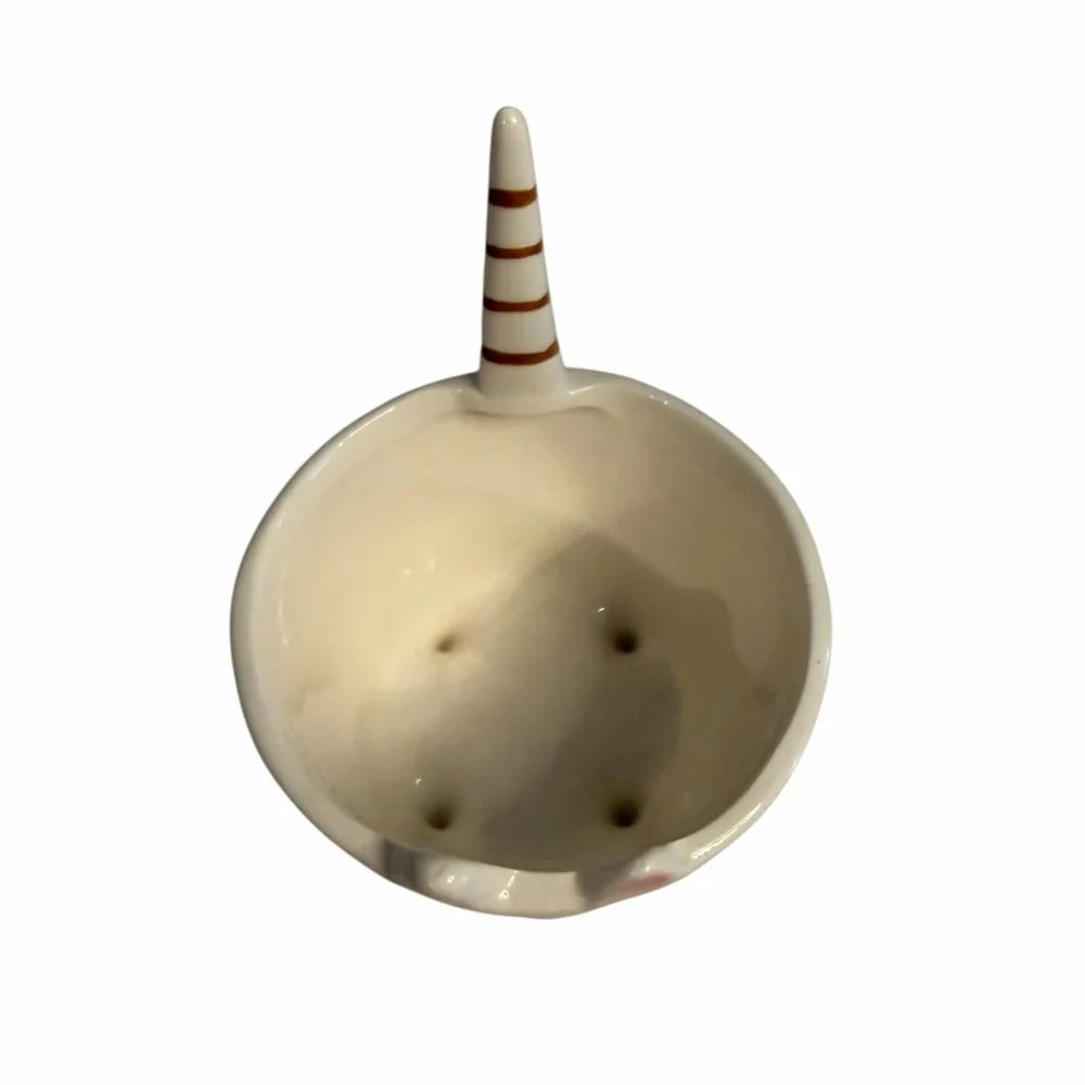 Pier 1 White Ceramic Caticorn Planter/Trinket Holder